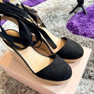 Leg Strap Wedge Heel